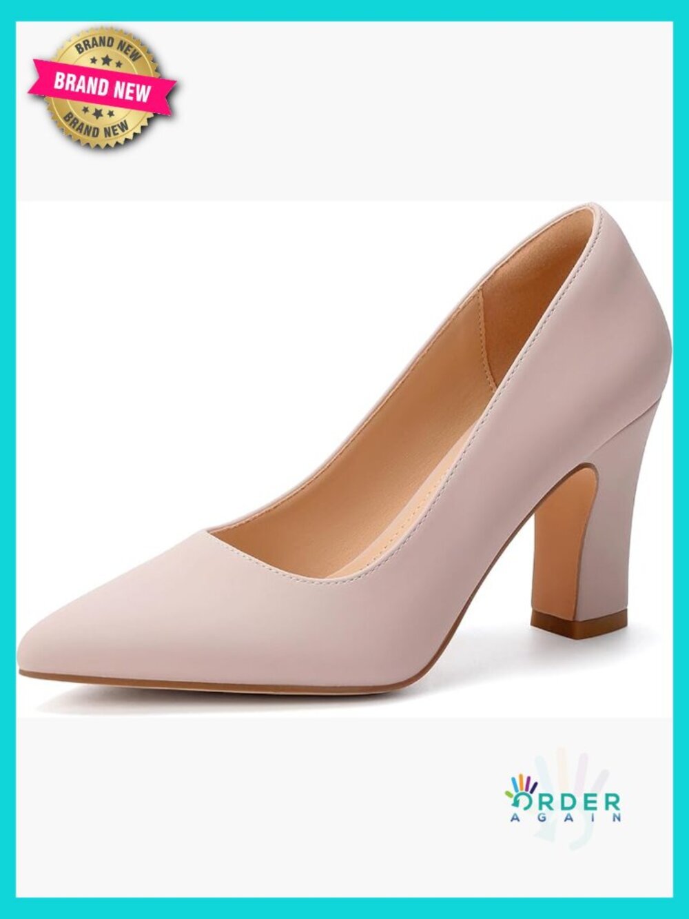 Classic Pointed Toe Pump Heels 3IN High Heel Work Party Shoes